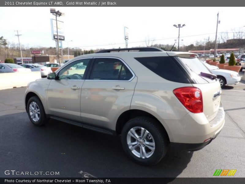Gold Mist Metallic / Jet Black 2011 Chevrolet Equinox LT AWD