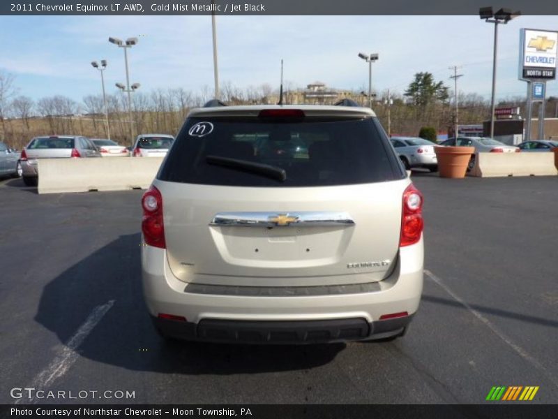 Gold Mist Metallic / Jet Black 2011 Chevrolet Equinox LT AWD