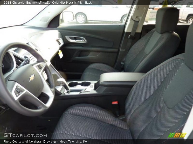 Gold Mist Metallic / Jet Black 2011 Chevrolet Equinox LT AWD