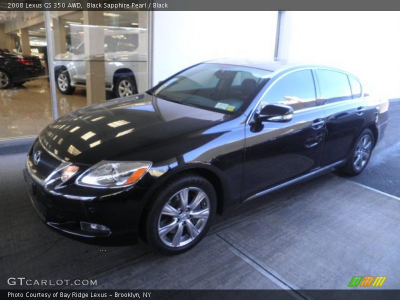 Black Sapphire Pearl / Black 2008 Lexus GS 350 AWD