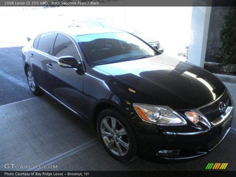 Black Sapphire Pearl / Black 2008 Lexus GS 350 AWD