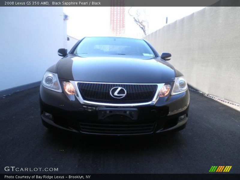 Black Sapphire Pearl / Black 2008 Lexus GS 350 AWD