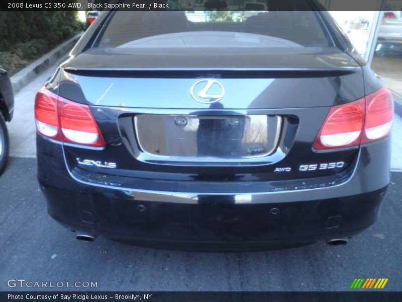 Black Sapphire Pearl / Black 2008 Lexus GS 350 AWD