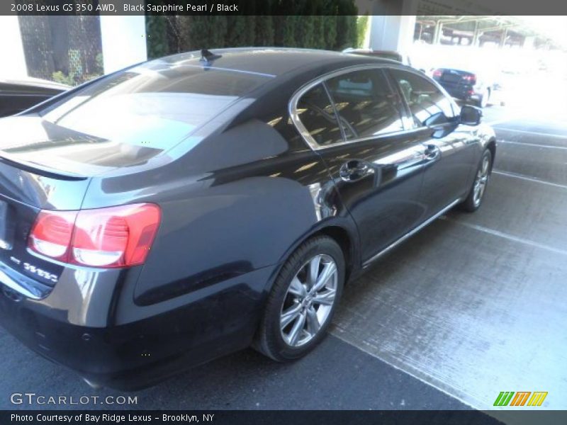 Black Sapphire Pearl / Black 2008 Lexus GS 350 AWD