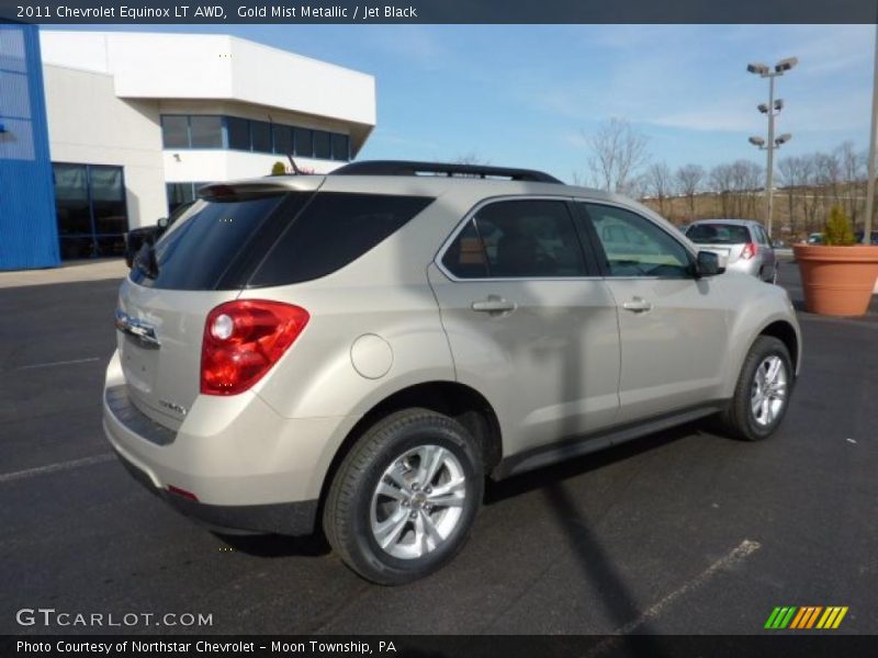 Gold Mist Metallic / Jet Black 2011 Chevrolet Equinox LT AWD