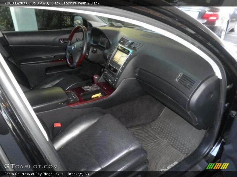 Black Sapphire Pearl / Black 2008 Lexus GS 350 AWD