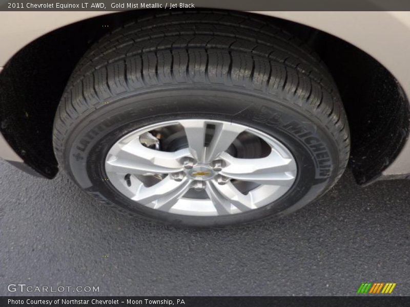 Gold Mist Metallic / Jet Black 2011 Chevrolet Equinox LT AWD