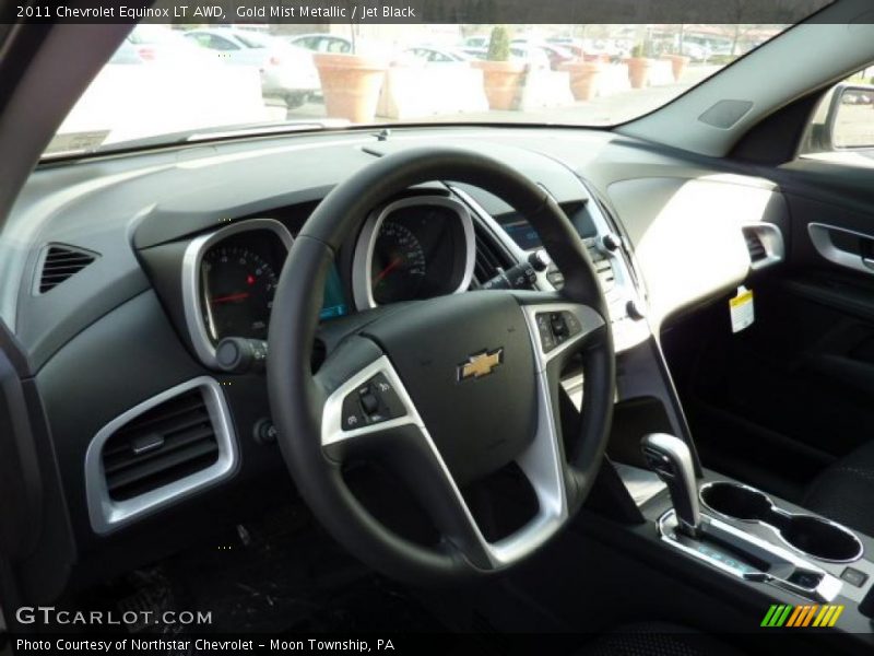 Gold Mist Metallic / Jet Black 2011 Chevrolet Equinox LT AWD