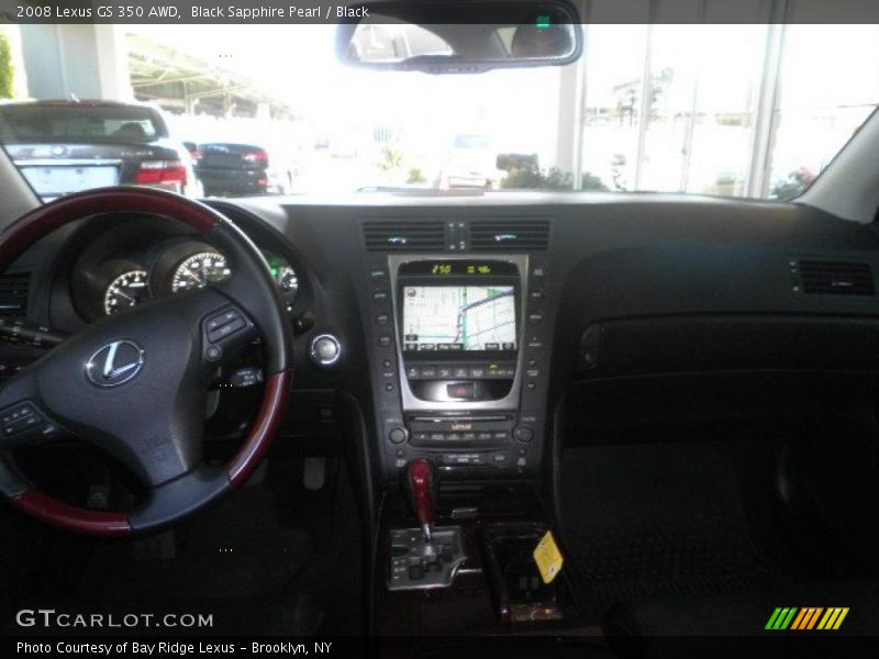 Black Sapphire Pearl / Black 2008 Lexus GS 350 AWD