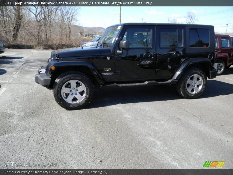 Black / Dark Slate Gray/Medium Slate Gray 2010 Jeep Wrangler Unlimited Sahara 4x4