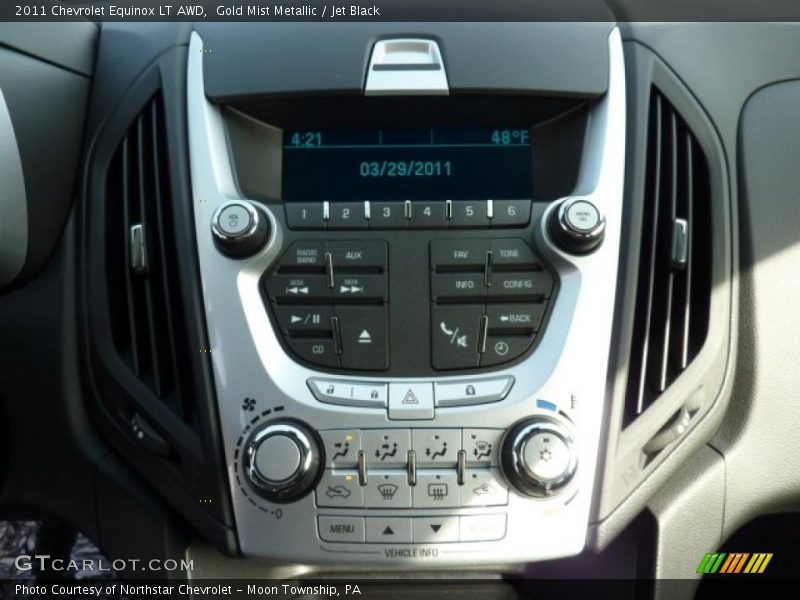 Gold Mist Metallic / Jet Black 2011 Chevrolet Equinox LT AWD