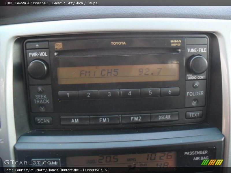 Galactic Gray Mica / Taupe 2008 Toyota 4Runner SR5