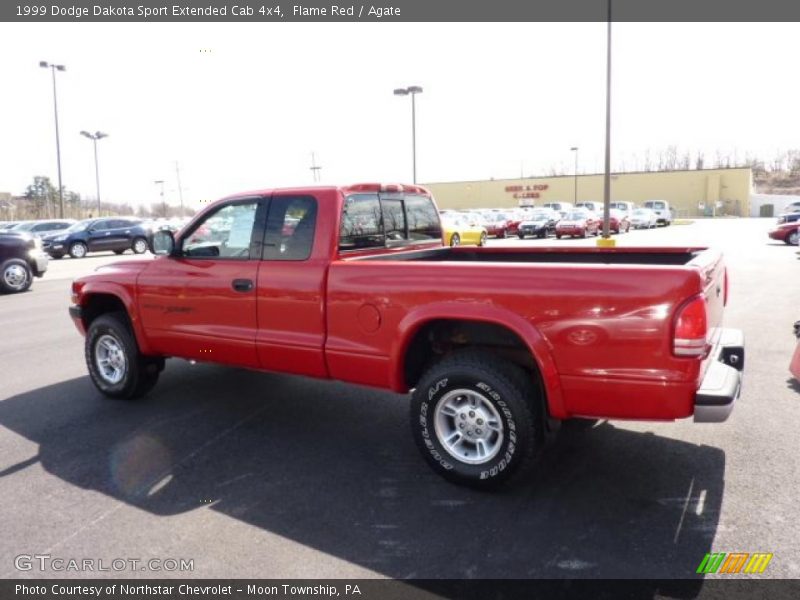Flame Red / Agate 1999 Dodge Dakota Sport Extended Cab 4x4