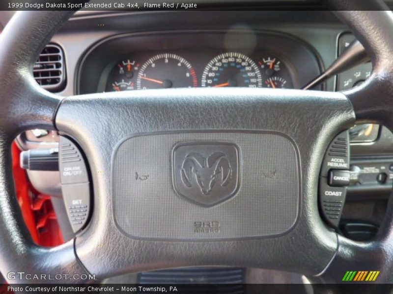 Flame Red / Agate 1999 Dodge Dakota Sport Extended Cab 4x4