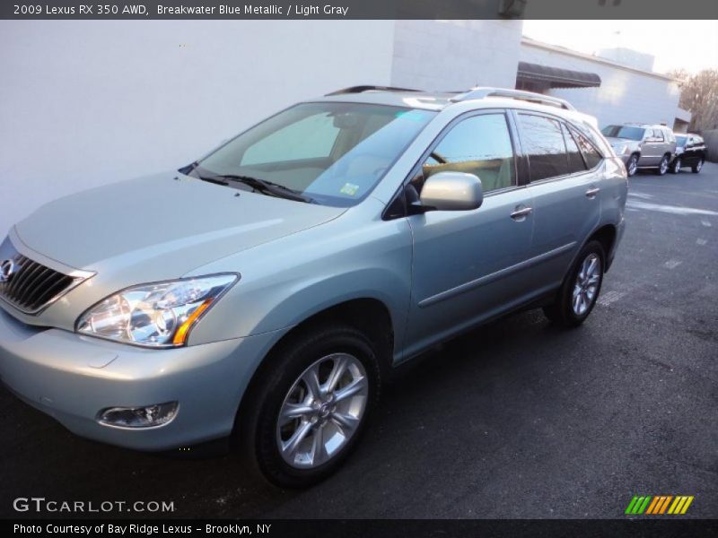 Breakwater Blue Metallic / Light Gray 2009 Lexus RX 350 AWD