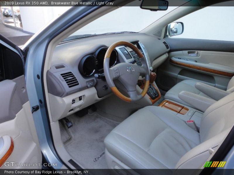 Breakwater Blue Metallic / Light Gray 2009 Lexus RX 350 AWD