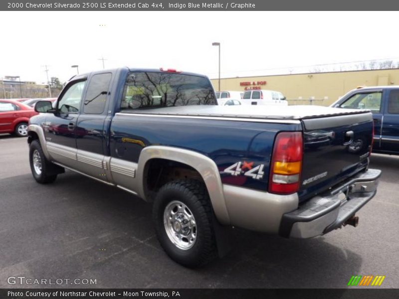 Indigo Blue Metallic / Graphite 2000 Chevrolet Silverado 2500 LS Extended Cab 4x4