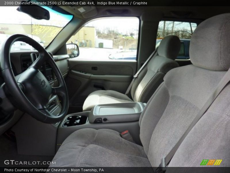 Indigo Blue Metallic / Graphite 2000 Chevrolet Silverado 2500 LS Extended Cab 4x4