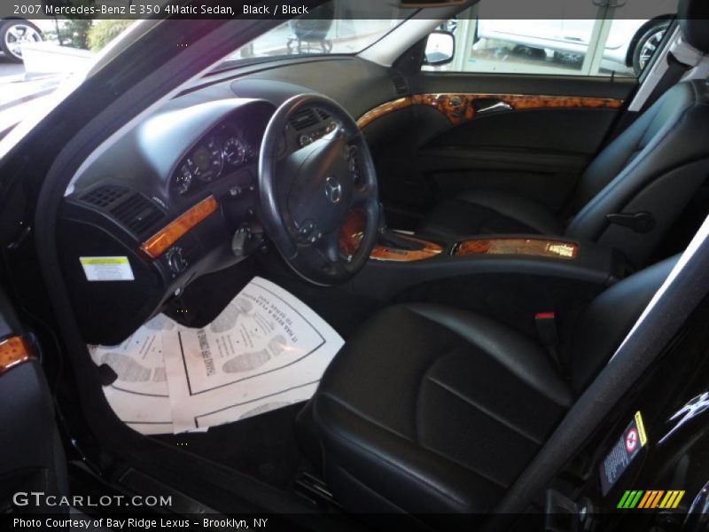 Black / Black 2007 Mercedes-Benz E 350 4Matic Sedan