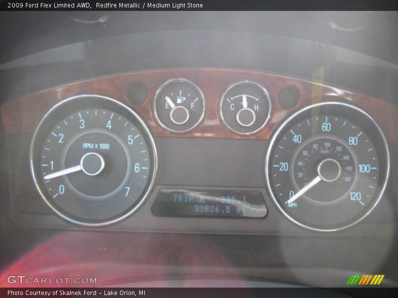Redfire Metallic / Medium Light Stone 2009 Ford Flex Limited AWD