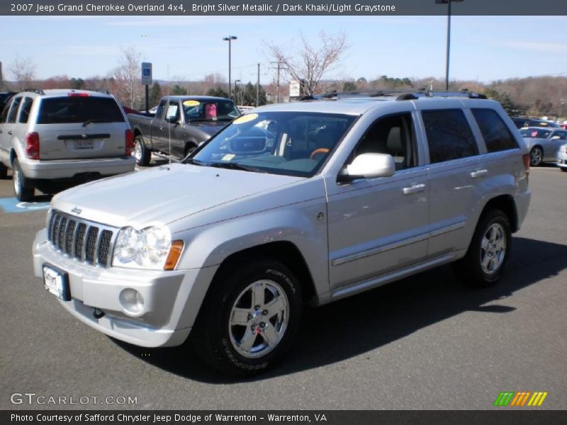 Bright Silver Metallic / Dark Khaki/Light Graystone 2007 Jeep Grand Cherokee Overland 4x4