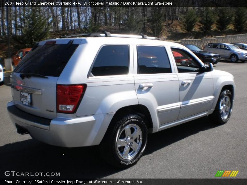 Bright Silver Metallic / Dark Khaki/Light Graystone 2007 Jeep Grand Cherokee Overland 4x4
