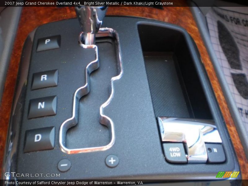 Bright Silver Metallic / Dark Khaki/Light Graystone 2007 Jeep Grand Cherokee Overland 4x4