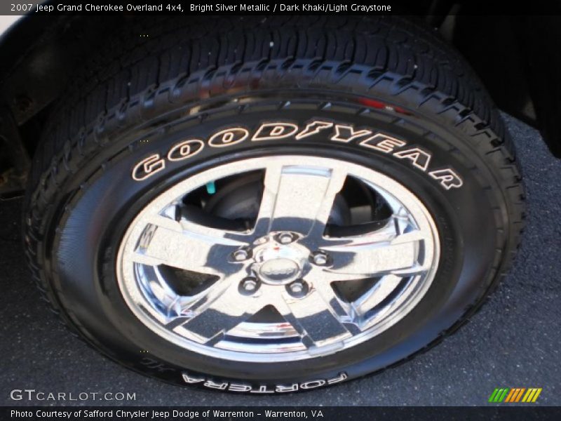 Bright Silver Metallic / Dark Khaki/Light Graystone 2007 Jeep Grand Cherokee Overland 4x4