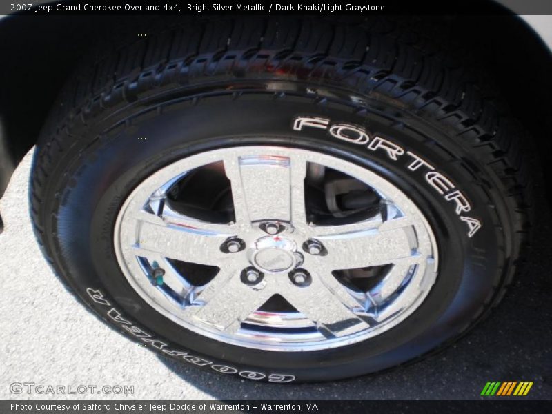Bright Silver Metallic / Dark Khaki/Light Graystone 2007 Jeep Grand Cherokee Overland 4x4