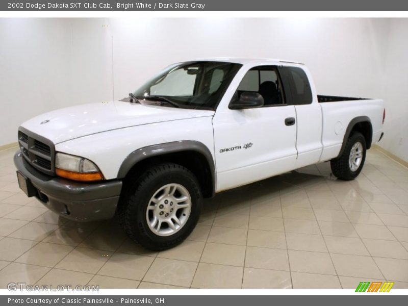 Bright White / Dark Slate Gray 2002 Dodge Dakota SXT Club Cab