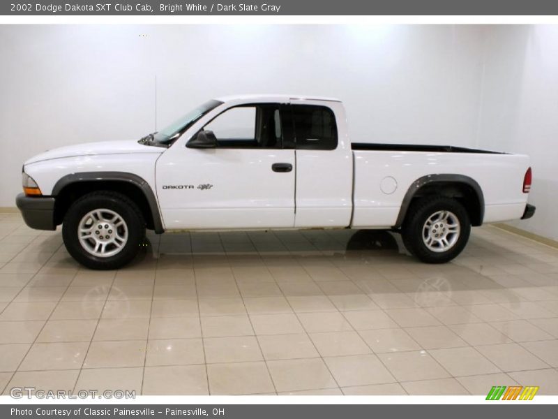 Bright White / Dark Slate Gray 2002 Dodge Dakota SXT Club Cab