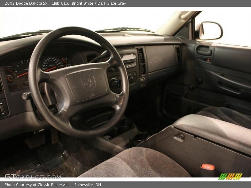 Bright White / Dark Slate Gray 2002 Dodge Dakota SXT Club Cab