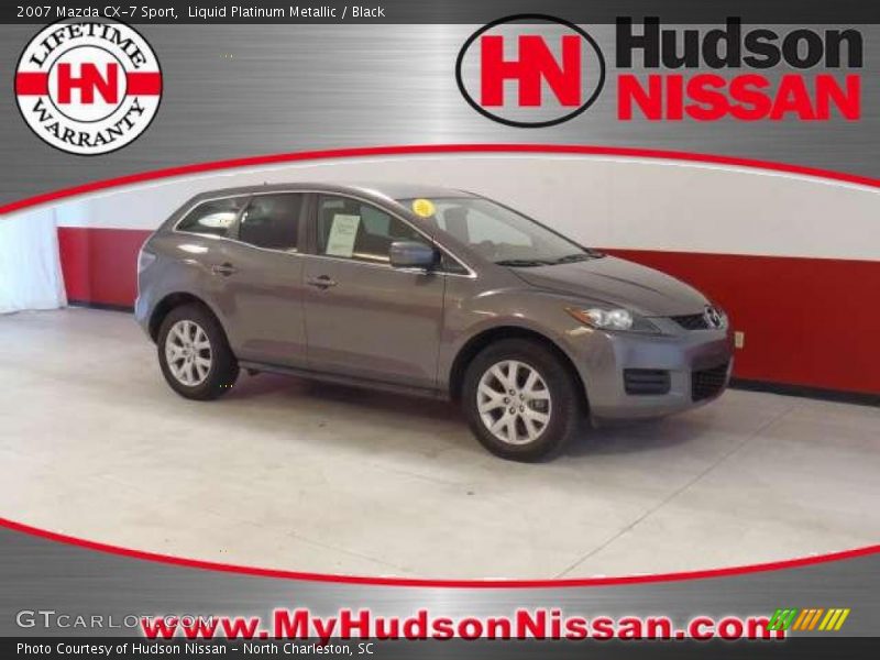 Liquid Platinum Metallic / Black 2007 Mazda CX-7 Sport