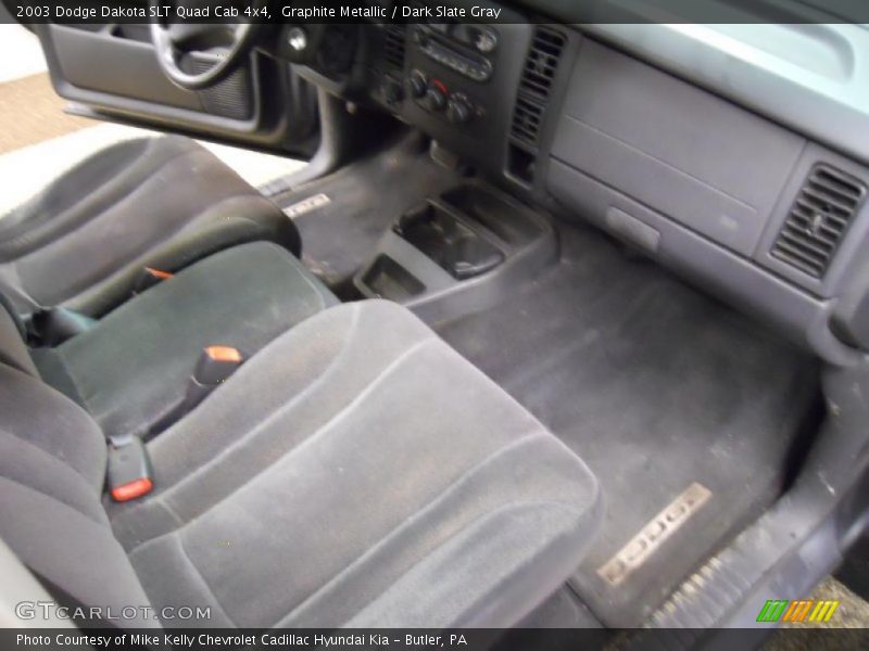 Graphite Metallic / Dark Slate Gray 2003 Dodge Dakota SLT Quad Cab 4x4