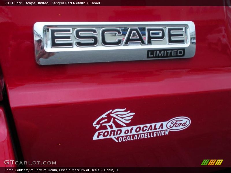 Sangria Red Metallic / Camel 2011 Ford Escape Limited