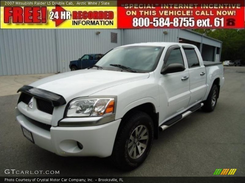Arctic White / Slate 2007 Mitsubishi Raider LS Double Cab