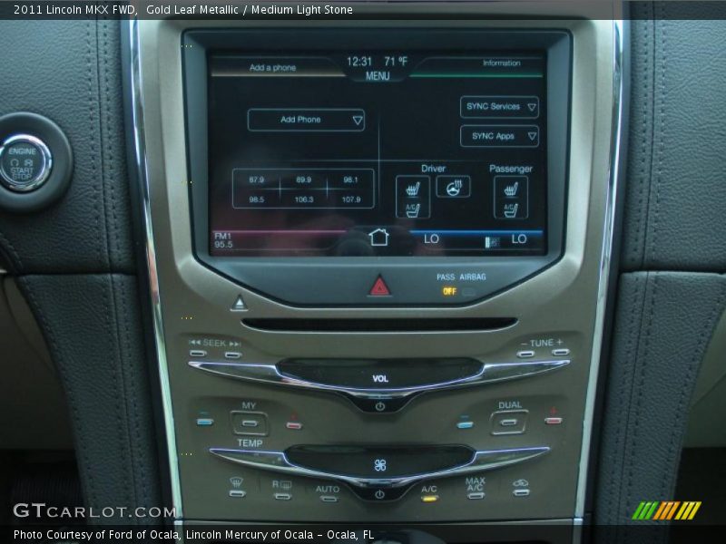 Gold Leaf Metallic / Medium Light Stone 2011 Lincoln MKX FWD