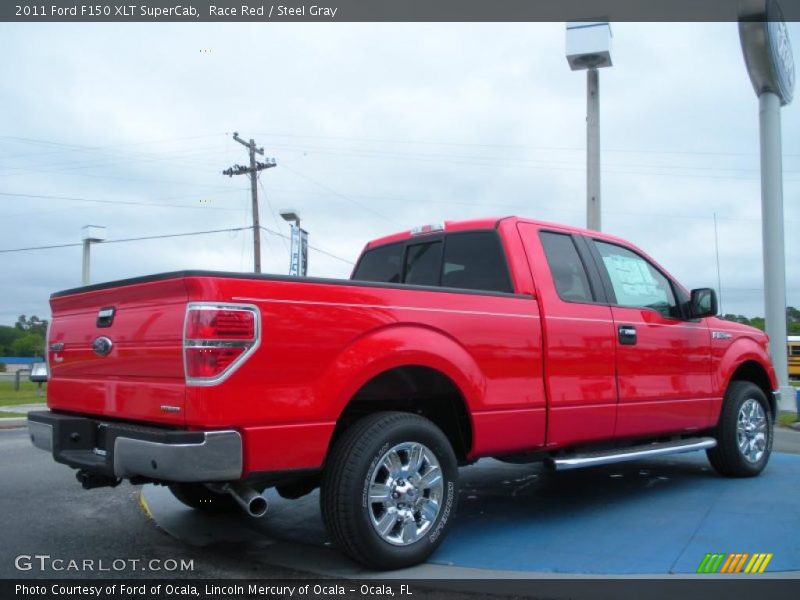 Race Red / Steel Gray 2011 Ford F150 XLT SuperCab