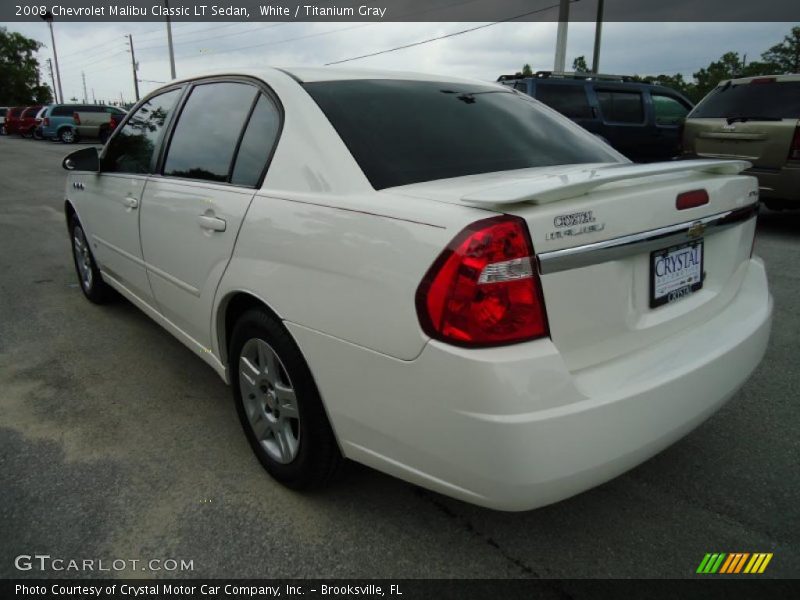 White / Titanium Gray 2008 Chevrolet Malibu Classic LT Sedan