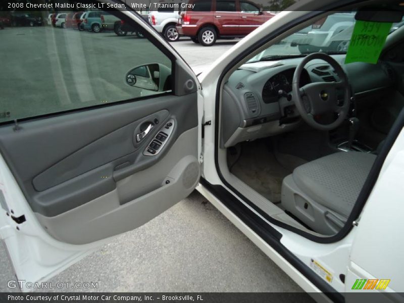 White / Titanium Gray 2008 Chevrolet Malibu Classic LT Sedan