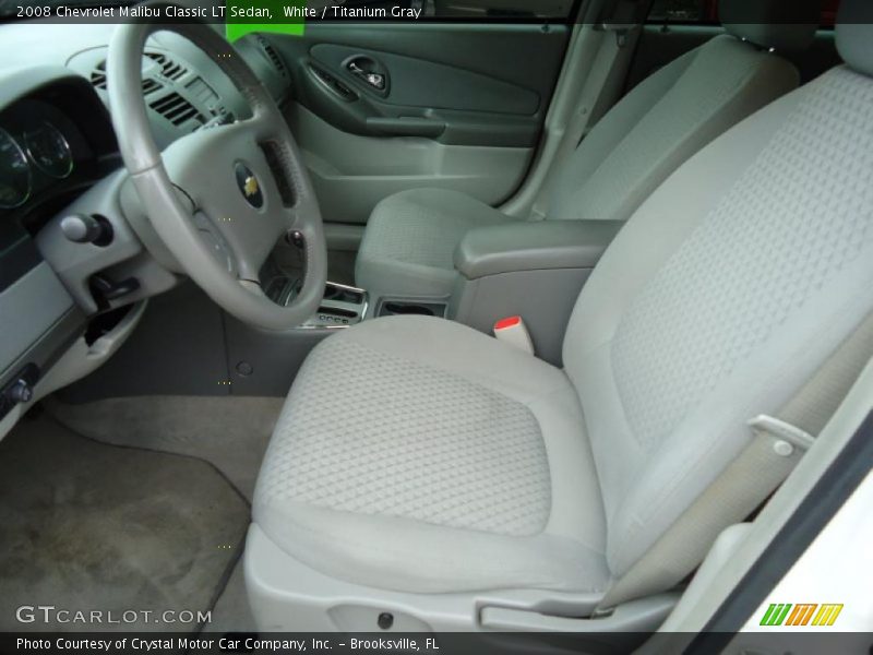 White / Titanium Gray 2008 Chevrolet Malibu Classic LT Sedan