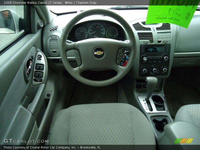White / Titanium Gray 2008 Chevrolet Malibu Classic LT Sedan