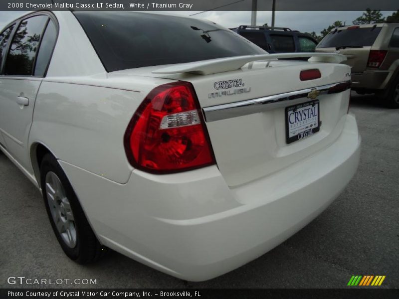 White / Titanium Gray 2008 Chevrolet Malibu Classic LT Sedan