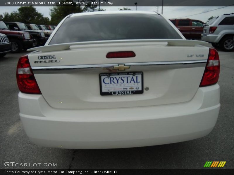 White / Titanium Gray 2008 Chevrolet Malibu Classic LT Sedan