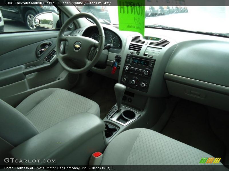 White / Titanium Gray 2008 Chevrolet Malibu Classic LT Sedan