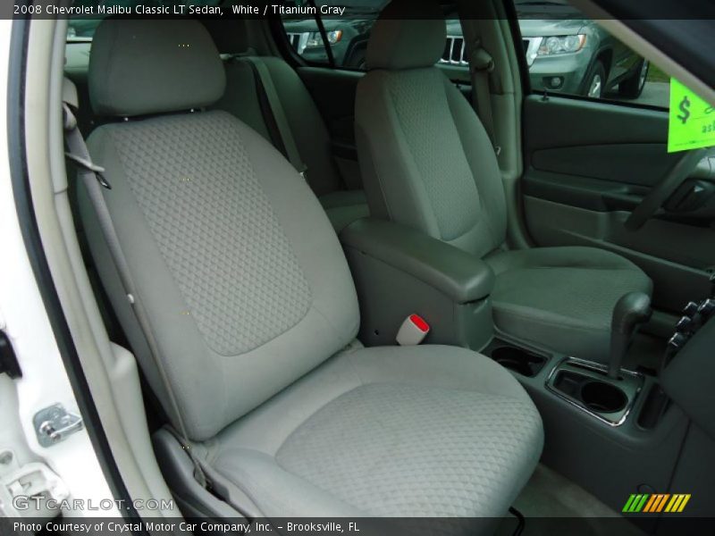 White / Titanium Gray 2008 Chevrolet Malibu Classic LT Sedan