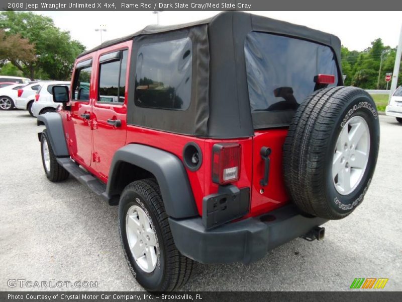 Flame Red / Dark Slate Gray/Med Slate Gray 2008 Jeep Wrangler Unlimited X 4x4