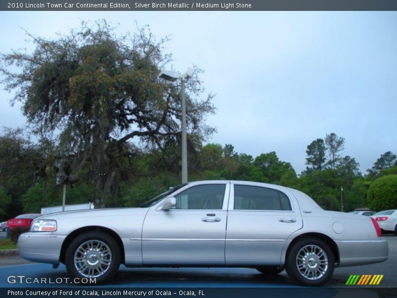 Silver Birch Metallic / Medium Light Stone 2010 Lincoln Town Car Continental Edition
