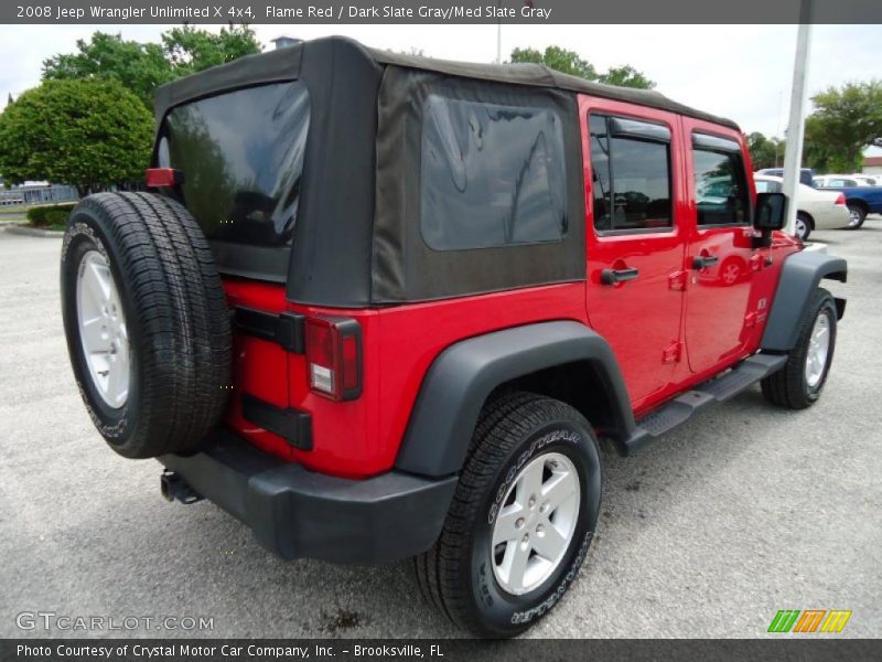Flame Red / Dark Slate Gray/Med Slate Gray 2008 Jeep Wrangler Unlimited X 4x4