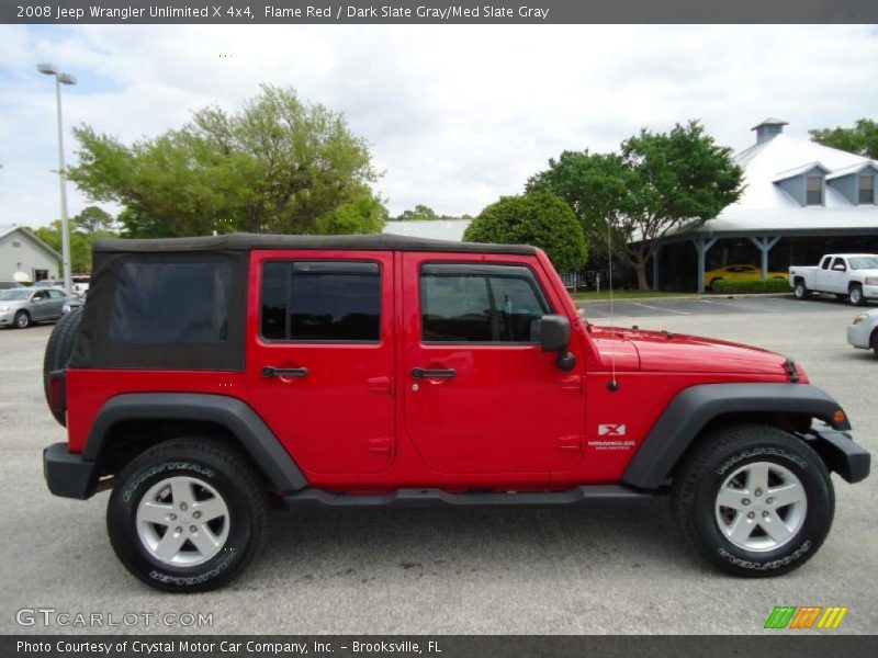 Flame Red / Dark Slate Gray/Med Slate Gray 2008 Jeep Wrangler Unlimited X 4x4